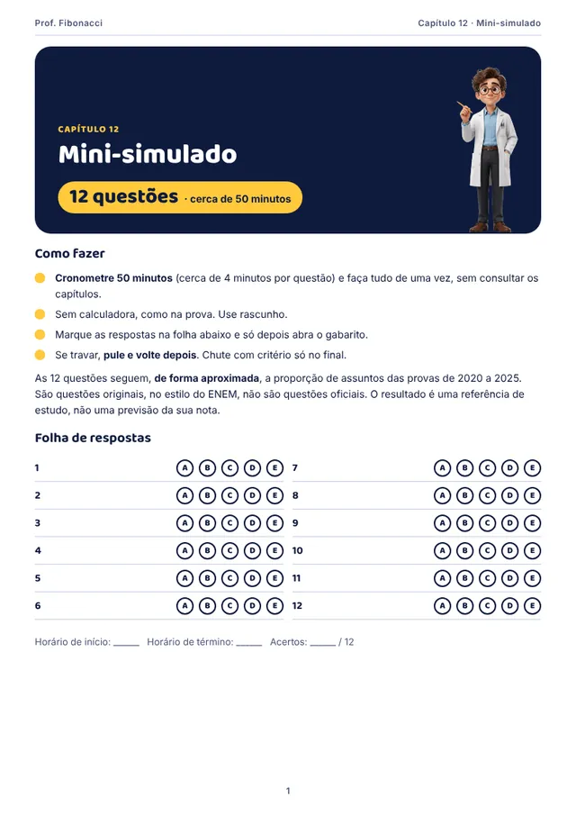 Abertura do mini-simulado